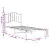 vidaXL Metal Bed Frame without Mattress with Headboard Black 80x200cm