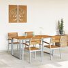 vidaXL Garden Dining Set 5 pcs Grey Solid Acacia Wood