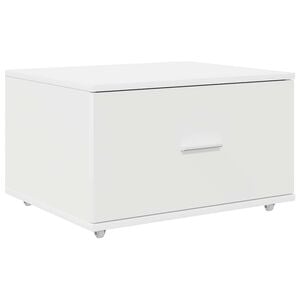 vidaXL Drawer Cabinet White 55 x 45 x 33.5 cm Engineered wood
