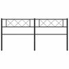 vidaXL Metal Replace Headboard Black 193 cm