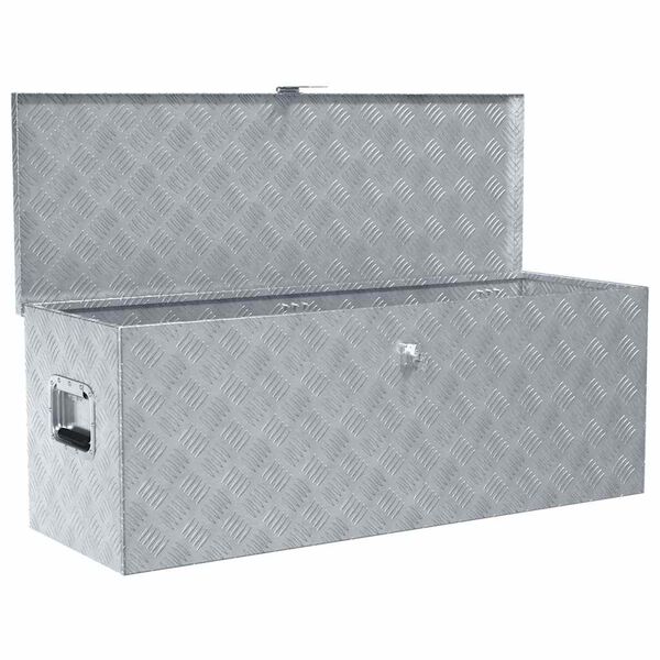 vidaXL Aluminium Box 110.5x38.5x40 cm Silver