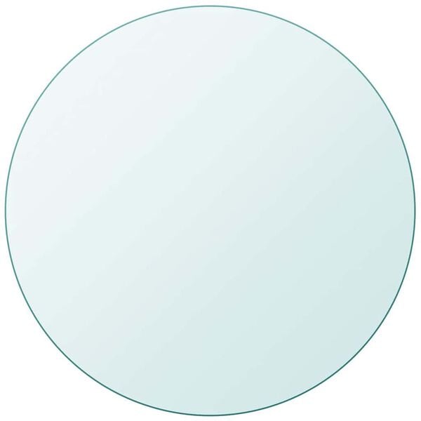 vidaXL Table Top Tempered Glass Round 500 mm