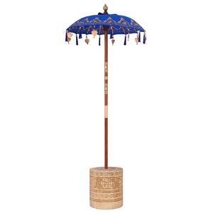 vidaXL Balinese Parasol with Base Blue 95 x 95 x 260 cm