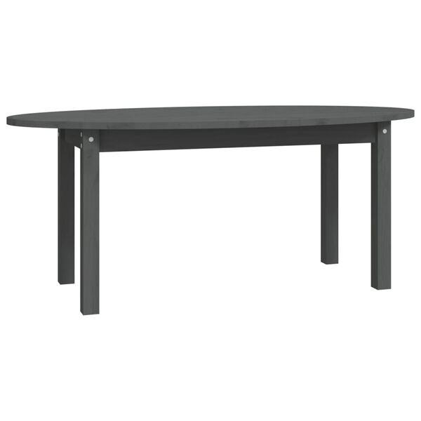 vidaXL Coffee Table Grey 110x55x45 cm Solid Wood Pine