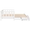 vidaXL Daybed with Trundle and Drawers without Mattress White 80x200 cm