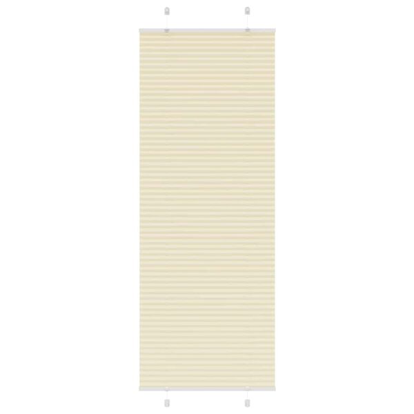 vidaXL Pleated Blind Cream 80x200 cm Fabric Width 79.4 cm Polyester