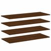 vidaXL Wall Shelves 4 pcs Brown Oak 100x40x1.5 cm Engineered Wood