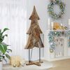 vidaXL Christmas Tree with Stand Brown 181.5 cm Solid teak wood
