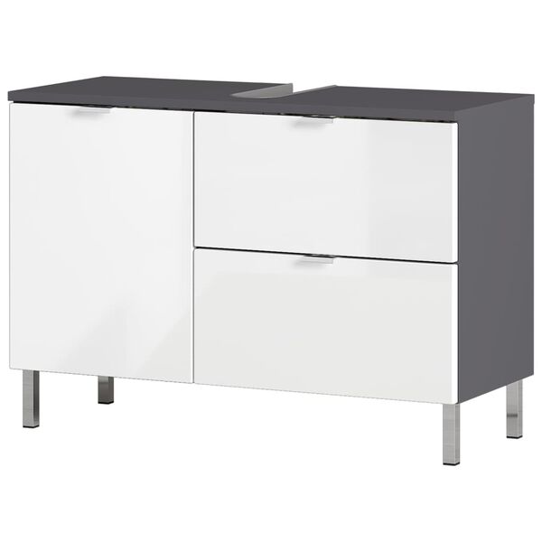 Germania Wash Basin Base Cabinet GW-Mauresa 34x80x56 cm Graphite and White