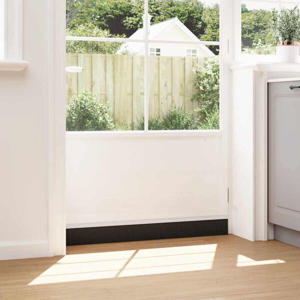 vidaXL Self-adhesive Door Brush Seals 2 pcs White 100 cm