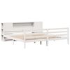 vidaXL Bookcase Bed without Mattress White 180x200 cm Super King Solid Wood Pine