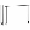 ProGarden Decoration Table Rod With Table Clamp Metal Black