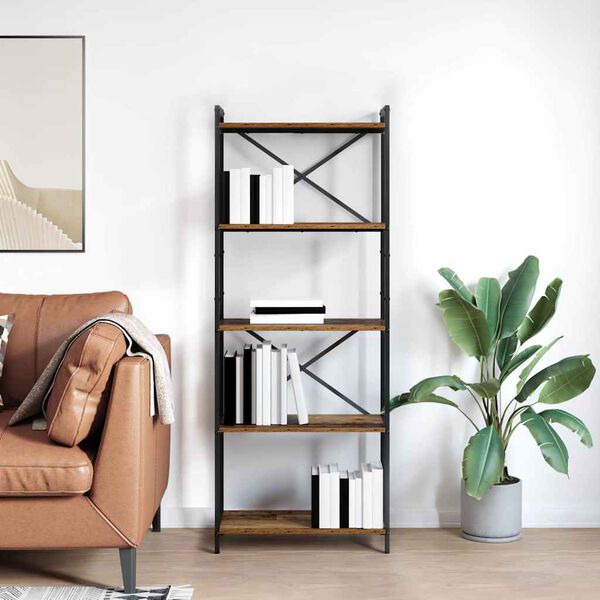 vidaXL Bookshelf Old wood 60 x 30 x 155 cm Engineered Wood