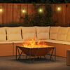 vidaXL Fire Pit Brown 80 x 80 x 40 cm Weathering Steel