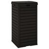 vidaXL Outdoor Garbage Bin Black 41x41x86 cm Polypropylene
