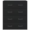 vidaXL Sideboard with 4 Drawers 60x30.5x71 cm Black