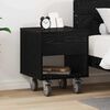 vidaXL Bedside Table Black Oak 40.5 x 40 x 48 cm Engineered Wood