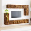 vidaXL TV Cabinet Set Wall-mounted 5 pcs Smoked Oak Engineered Wood