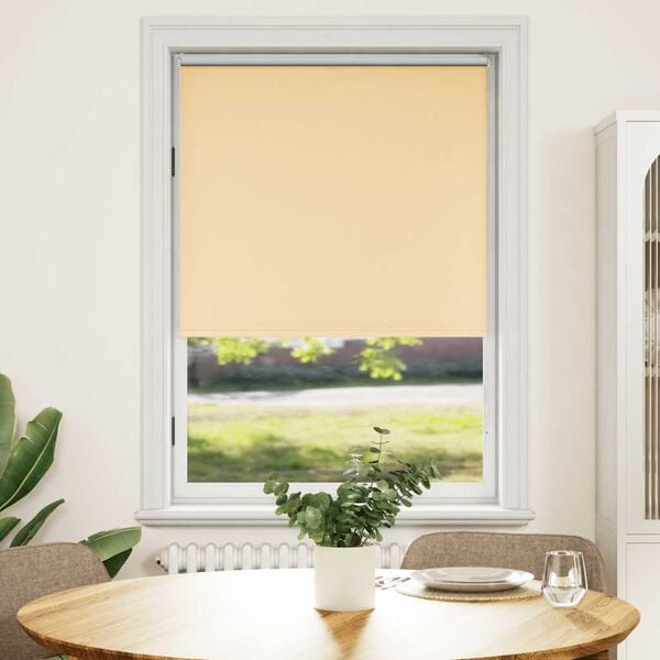 vidaXL Roller blind blackout 104.4x175 cm Fabric Width 100 cm beige