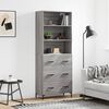 vidaXL Highboard Grey Sonoma 69.5x34x180 cm Engineered Wood