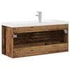 vidaXL Bathroom Sink Cabinet with Drawer Wall-mounted 2 pcs Old Wood