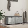 vidaXL Hall Bench with Cushion Concrete Grey 100 x 38 x 46 cm