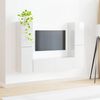 vidaXL TV Cabinet Set 6 pcs High Gloss White Engineered Wood