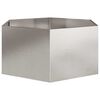 vidaXL Garden Planter Hexagon 104x90x45 cm Stainless Steel