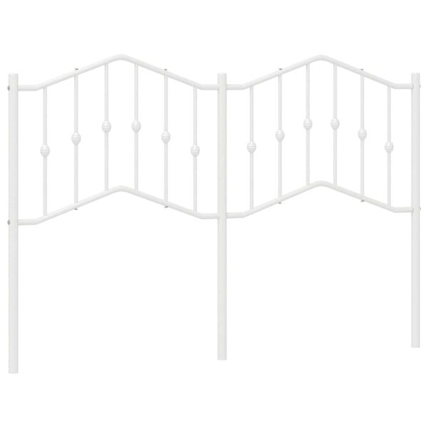 vidaXL Metal Headboard White 135 cm