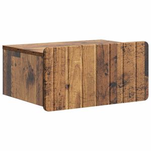 vidaXL Wall-Mounted Bedside Cabinet Old Wood 49 x 34.5 x 24 cm