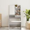 vidaXL Dressing Table with Mirror Grey Sonoma 74.5x40x141 cm