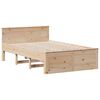 vidaXL Bed Frame without Mattress with Headboard 120x190 cm Small Double Solid Wood Pine