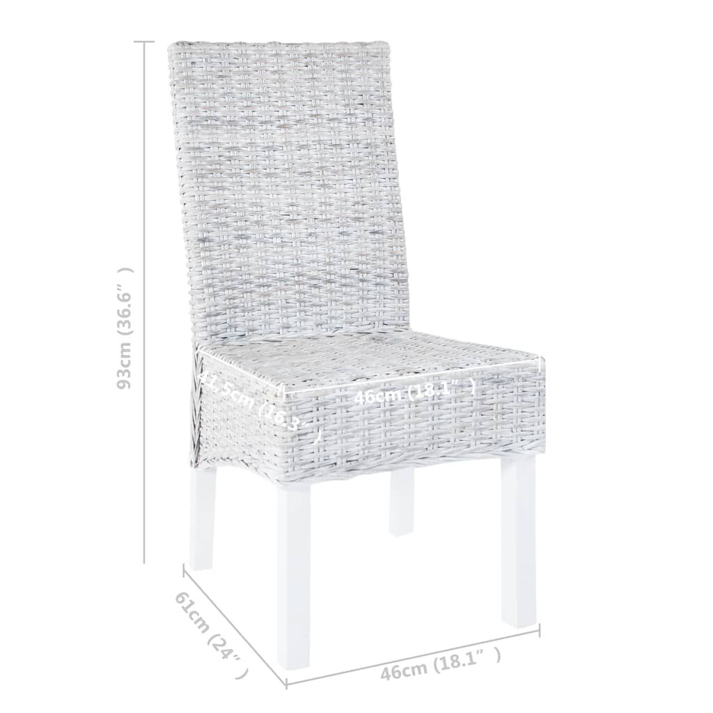 White rattan outlet dining chairs
