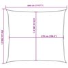 vidaXL Sunshade Sail 160 g/m² Cream 2.5x3 m HDPE