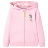 vidaXL Kids'Hooded Sweatshirt with Zip Pink 104
