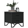 vidaXL Bedside Cabinet Black 40x41x40 cm Engineered Wood
