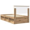 vidaXL Bed Frame Artisian Oak 90 x 190 cm Engineered wood