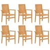vidaXL 7 Piece Garden Dining Set Solid Wood Teak