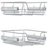 vidaXL Pull-Out Wire Baskets 2 pcs Silver 45 cm