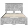 vidaXL Bed Frame Concrete Grey 120 x 200 cm Engineered Wood