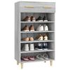 vidaXL Shoe Cabinet Grey Sonoma 60x35x105 cm Engineered Wood