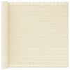 vidaXL Balcony Screen Cream 90x600 cm HDPE