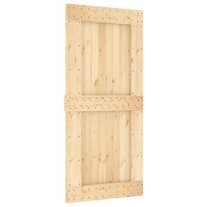 vidaXL Sliding Door NARVIK 95 x 210 cm (213.5 cm) Natural and Black