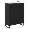 vidaXL Sideboard Black Oak 69.5 x 34 x 90 cm Engineered Wood and Iron