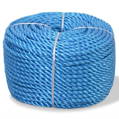 vidaXL Twisted Rope Polypropylene 10 mm 250 m Blue