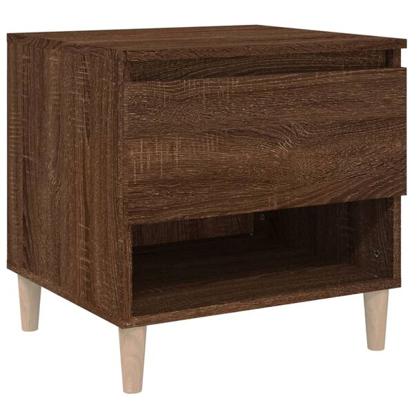 vidaXL Bedside Table Brown Oak 50x46x50 Engineered Wood