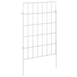 vidaXL Garden Fence with Stakes 24 pcs 35 x 50 cm Galvanised Steel