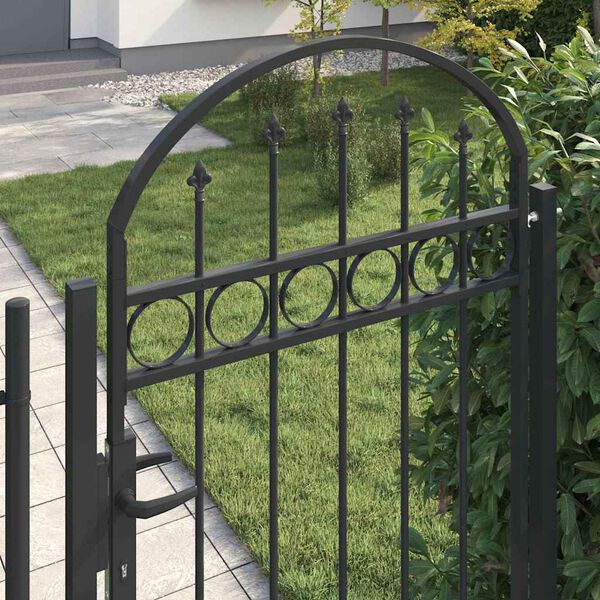 vidaXL Fence Gate Grey 89 x 200 cm Steel