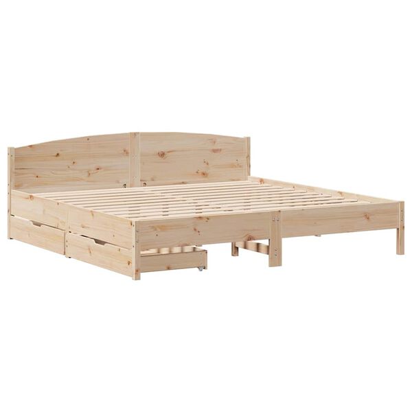 vidaXL Bed Frame without Mattress 200x200 cm Solid Wood Pine