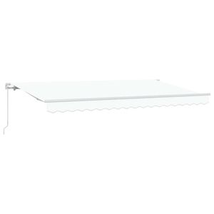 vidaXL Retractable Awning White 400 x 200 cm Fabric